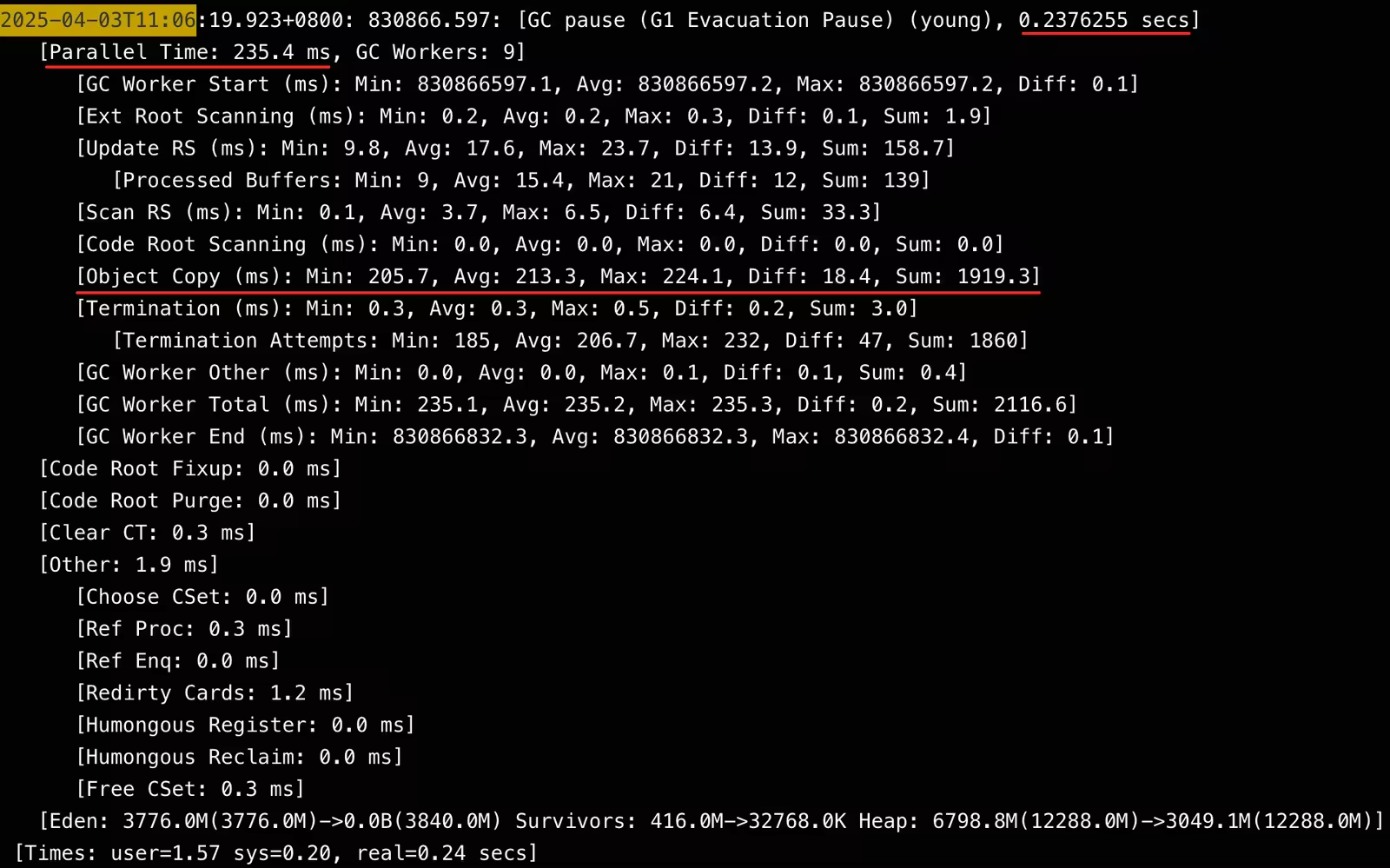 Object Copy:GC 时不再使用的对象会被清理释放,并整理剩余存活对象,整理过程存活对象会被复制到内存中新的位置 paradin
